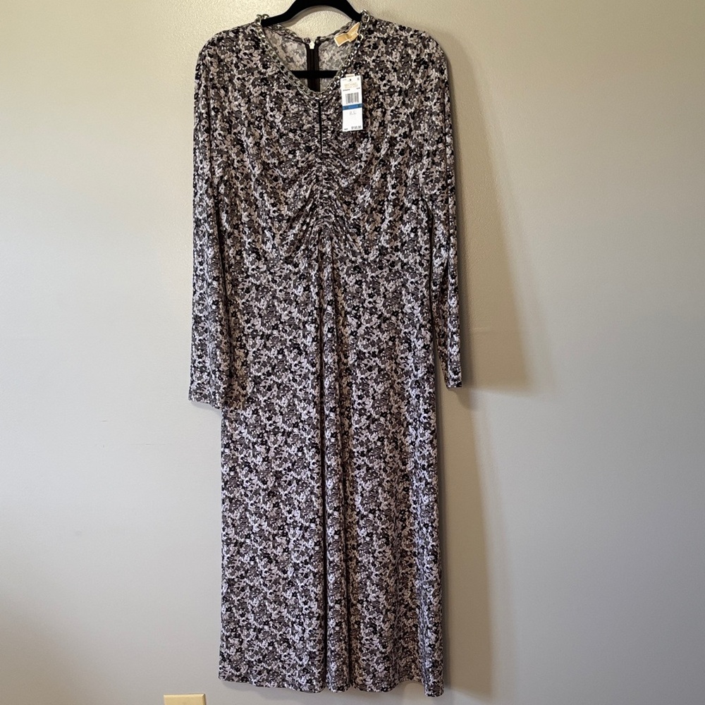 Michael Kors Black and White Patterned Dress- XL D-134
